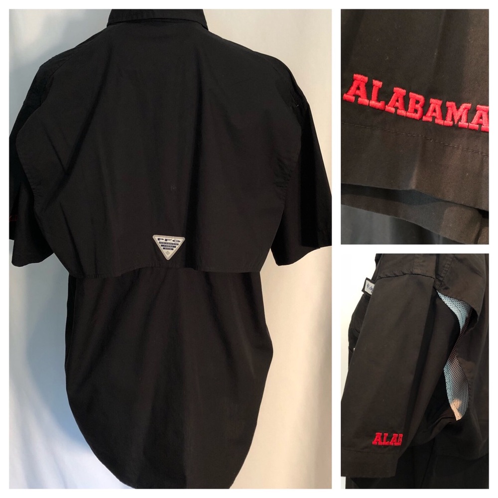 Men’s Columbia PFG Black ALABAMA Angler Shirt NWOT - Picture 3 of 8